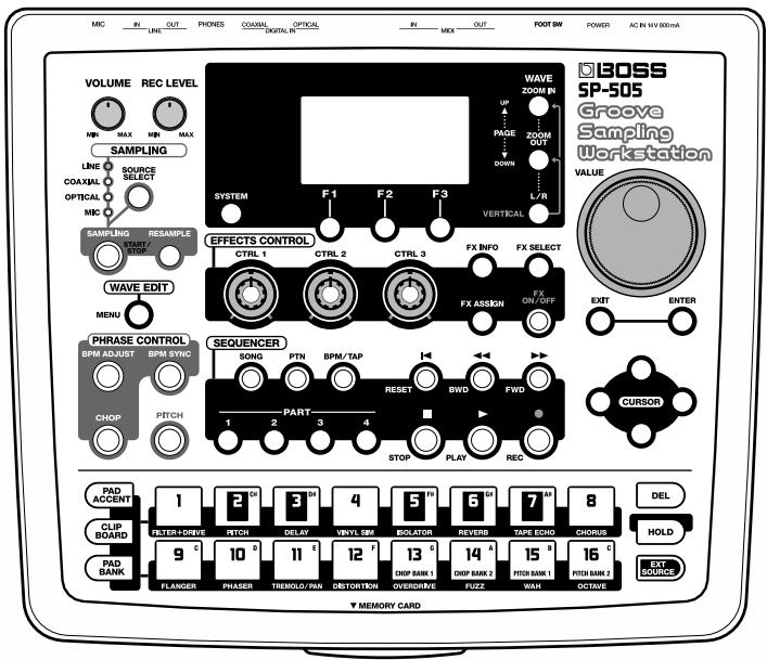 BOSS SP-505 - Conventions typographiques - 1