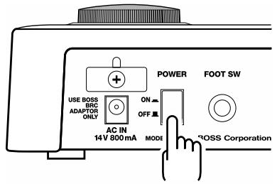 BOSS SP-505 - Mise sous tension - 2