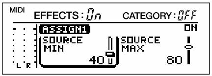 BOSS VF-1 - Amplitude d'action du contrôle - 1