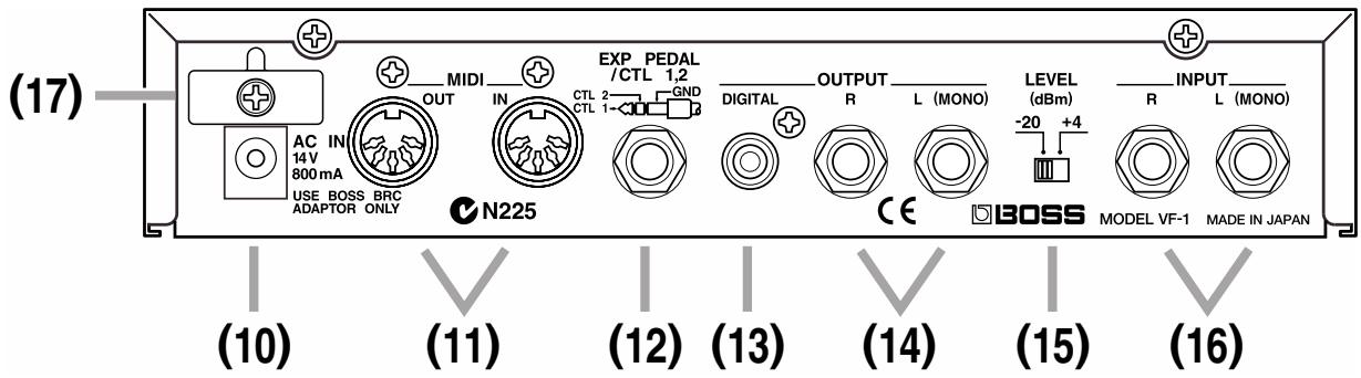 BOSS VF-1 - Bouton poussoir : effet/validation - 1