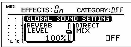 BOSS VF-1 - GLOBAL BPM (tempo GLOBAL) : 40-250, MIDI - 4