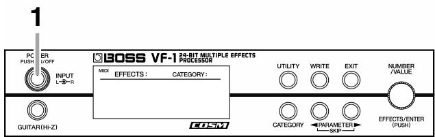 BOSS VF-1 - Réglage du niveau d'entrée - 1