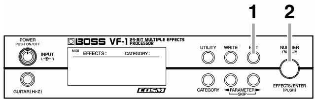 BOSS VF-1 - Sélection d'un patch - 1