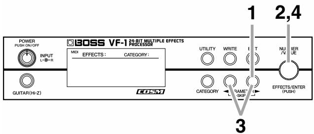 BOSS VF-1 - Réglage du niveau de sortie - 1