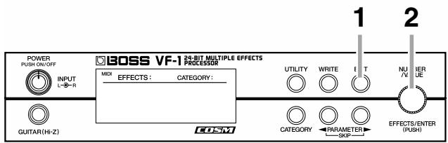 BOSS VF-1 - Annulation des modifications - 1