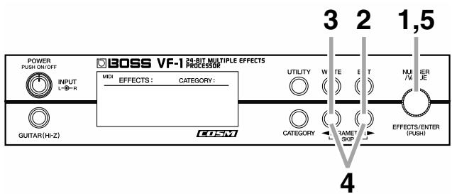 BOSS VF-1 - Édition du nom de patch - 1