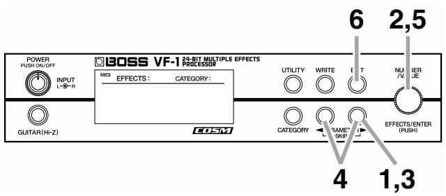 BOSS VF-1 - Édition des paramètres de chaque effet - 1