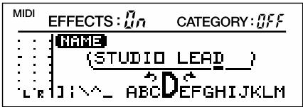 BOSS VF-1 - Édition du nom de patch - 3