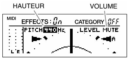 BOSS VF-1 - Modification des réglages de l'accordeur (hauteur par défaut/volume) - 2