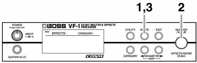 BOSS VF-1 - Sauvegarde des modifications (write) - 1