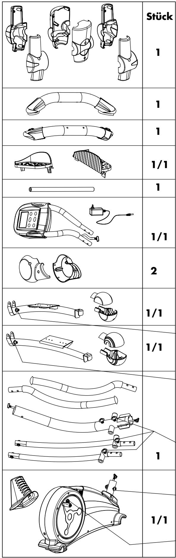 KETTLER VERSO-300 - Checkliste (Packungsinhalt) - 1