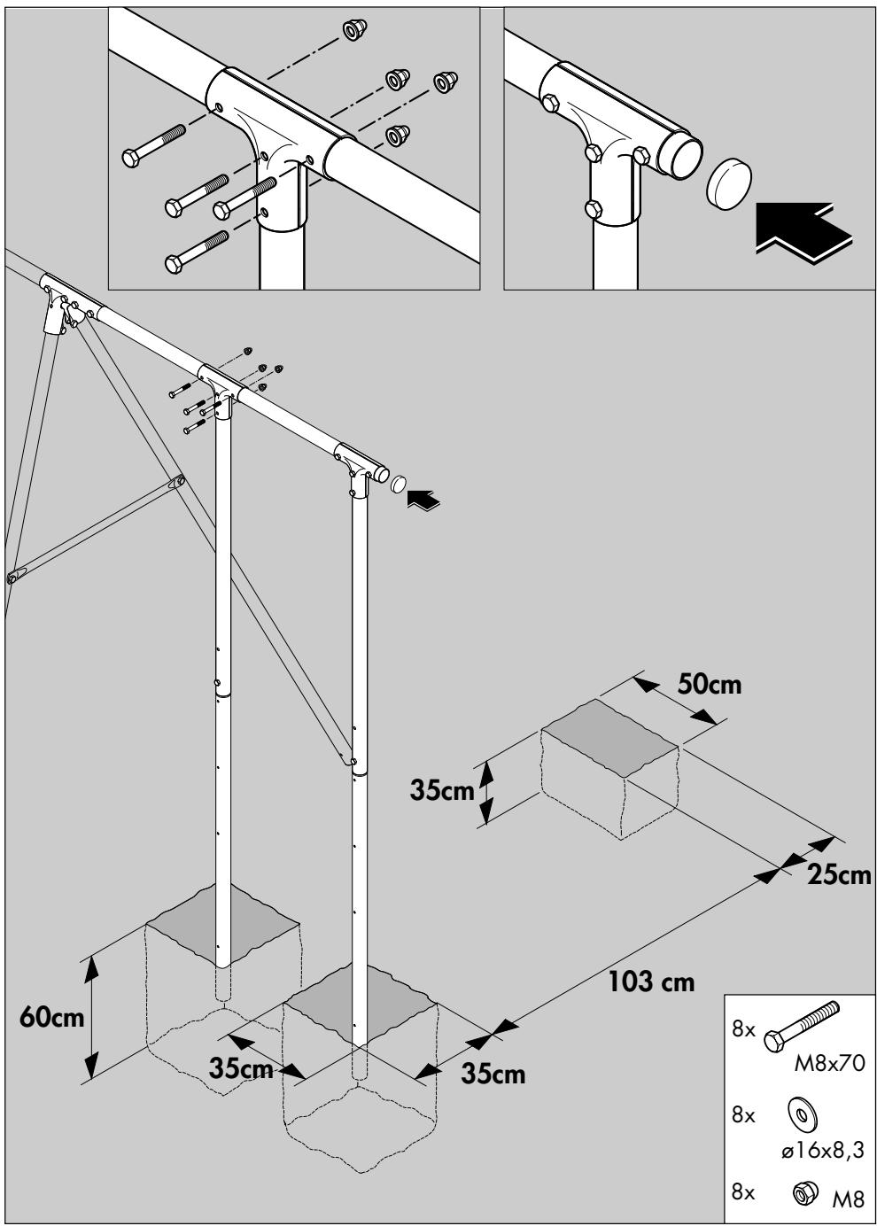 KETTLER RUTSCHENANBAU FUR SCHAUKEL - Messhilfe für Verschraubungsmaterial - 5