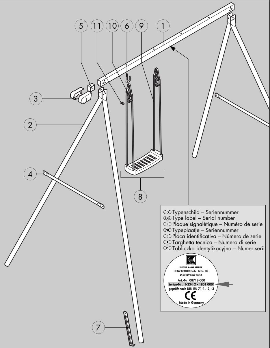 KETTLER SCHAUKEL 8373-700 - Piezas de recambio - 2