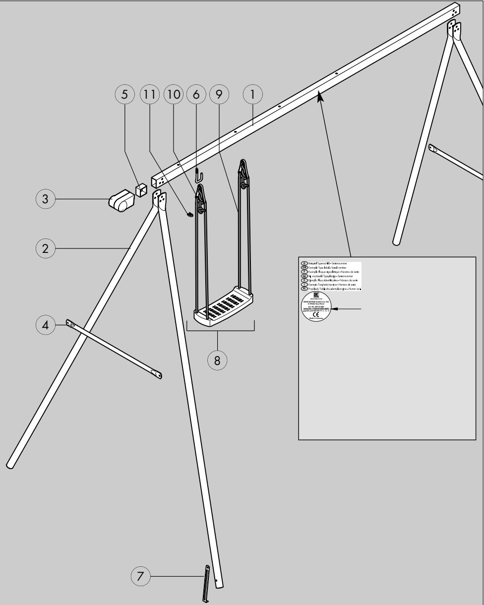 KETTLER SCHAUKEL 8382-700 - Piezas de recambio - 1