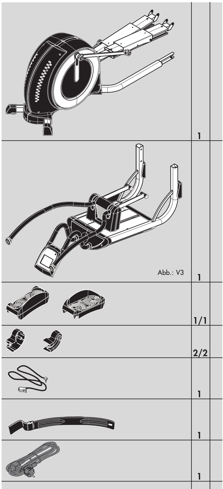 KETTLER V3 - Checkliste (Packungsinhalt) - 1