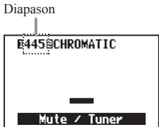 ZOOM G2.1NU - Changez la fréquence du diapason de l'accordeur - 2