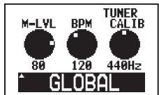ZOOM G2.1NU - Ouvrez les menus généraux (global) - 2