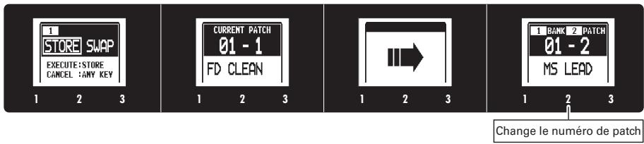 ZOOM G5 - Pour changer le numéro de patch ou memoriser/échanger - 2