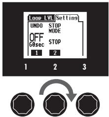 ZOOM G5 - Pour sélectionner le mode d'arrêt (STOP mode) - 1