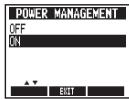 ZOOM MS-100BT - Pour régler la fonction de gestion d'alimentation - 5