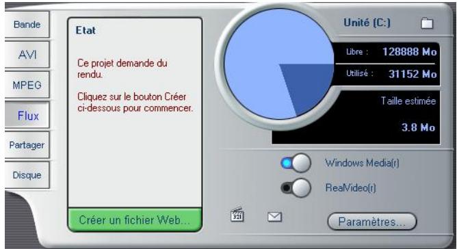 PINNACLE STUDIO9 - Pour produire une sortie de votre film sur realvideo ou windows media : - 1