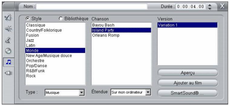 PINNACLE STUDIO9 - L'outil smartsound - 2