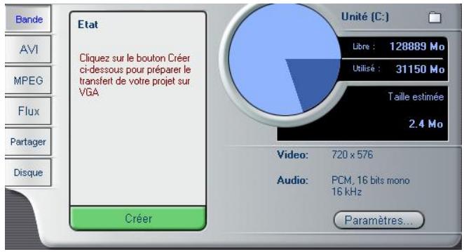 PINNACLE STUDIO9 - Pour produire une sortie de votre film sur une cassette vidéo : - 1