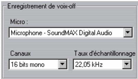 PINNACLE STUDIO9 - Options d'enregistrement de la voix-off - 1