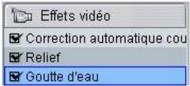 PINNACLE STUDIO9 - Utilisation de la liste des effets - 1
