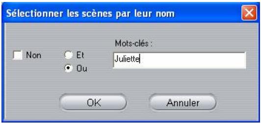 PINNACLE STUDIO9 - Sélection des scènes par nom - 1