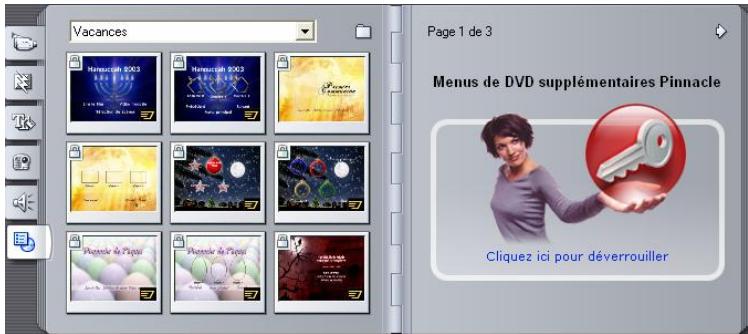 PINNACLE STUDIO9 - Utilisation des menus verrouillés - 1