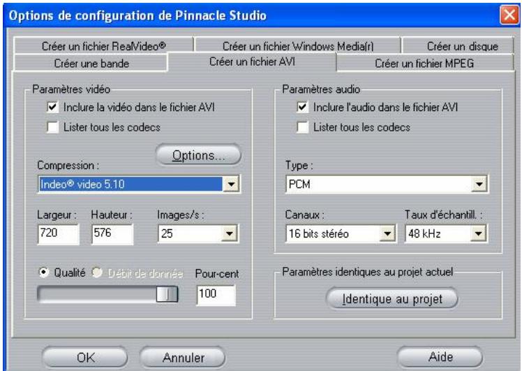 PINNACLE STUDIO9 - Pour enregistrer votre film en tant que fichier AVI : - 2