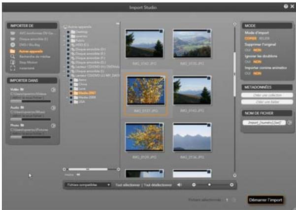 PINNACLE STUDIO VERSION 14 - Import à partir de médias basés sur des fichiers - 1