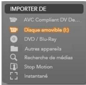 PINNACLE STUDIO VERSION 14 - Importer à partir d'appareils numériques - 1