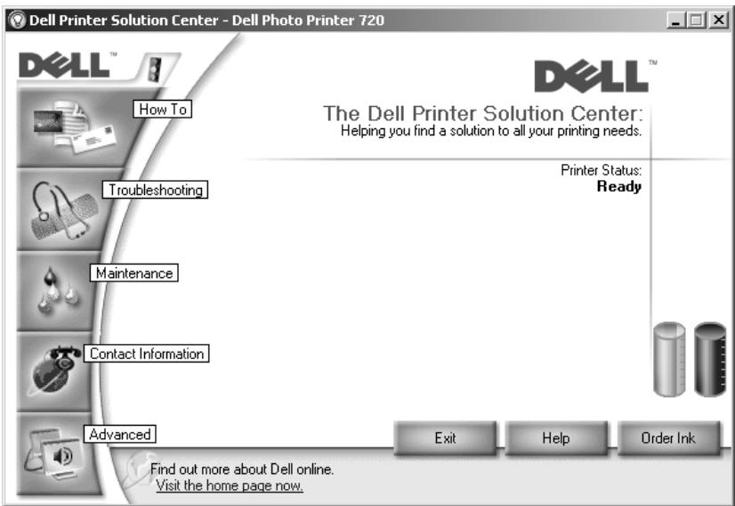 DELL PHOTO PRINTER 720 - Présentation du logiciel de l'imprimante - 1