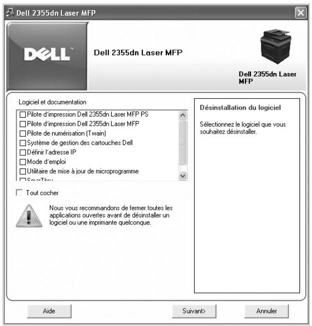 DELL 2355DN - Déinstallation du logiciel - 2
