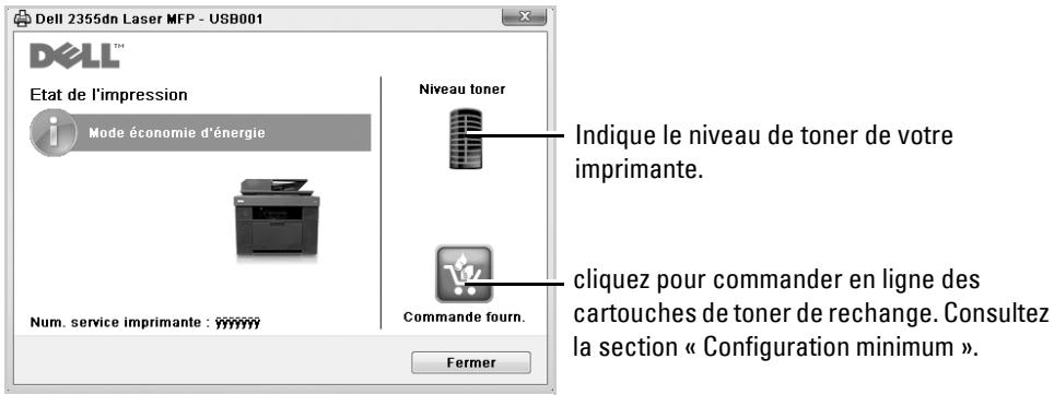 DELL 2355DN - Moniteur d'état de l'imprimante - 1
