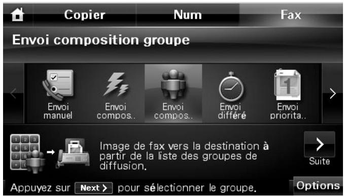 DELL 2355DN - Envoi d'une télécopie à l'aide de la composition de groupe (transmission multi-adresse) - 1