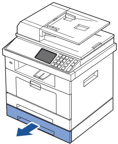 DELL 2355DN - Bourrage au niveau du bac d'alimentation (bac 2 facultatif) - 1