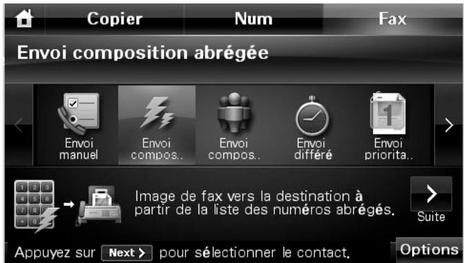 DELL 2355DN - Envoi d'une télécopie à l'aide d'un numéro abrégé - 1