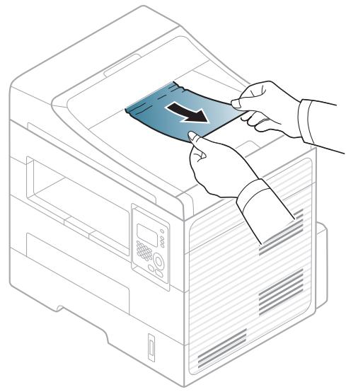 DELL B1265DNF - Bourrage du papier d'origine dans la zone de sortie du scanner. - 1
