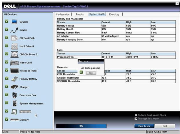 DELL LATITUDE ST2E - Exécution de l'utilitaire de diagnostic epsa - 5