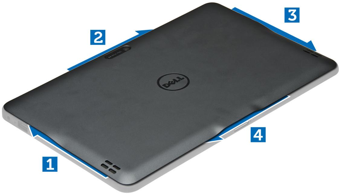 DELL LATITUDE ST2E - Retrait du cache de fond de l'ordinateur - 1