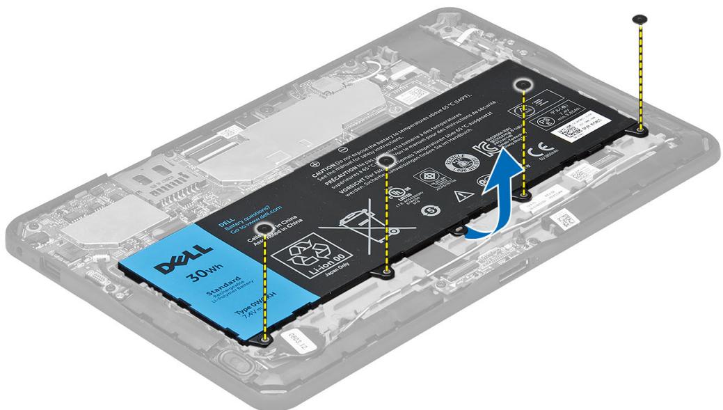 DELL LATITUDE ST2E - Retrait de la batterie - 1