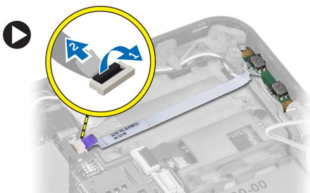 DELL LATITUDE ST2E - Retrait de la carte du bouton de volume - 1