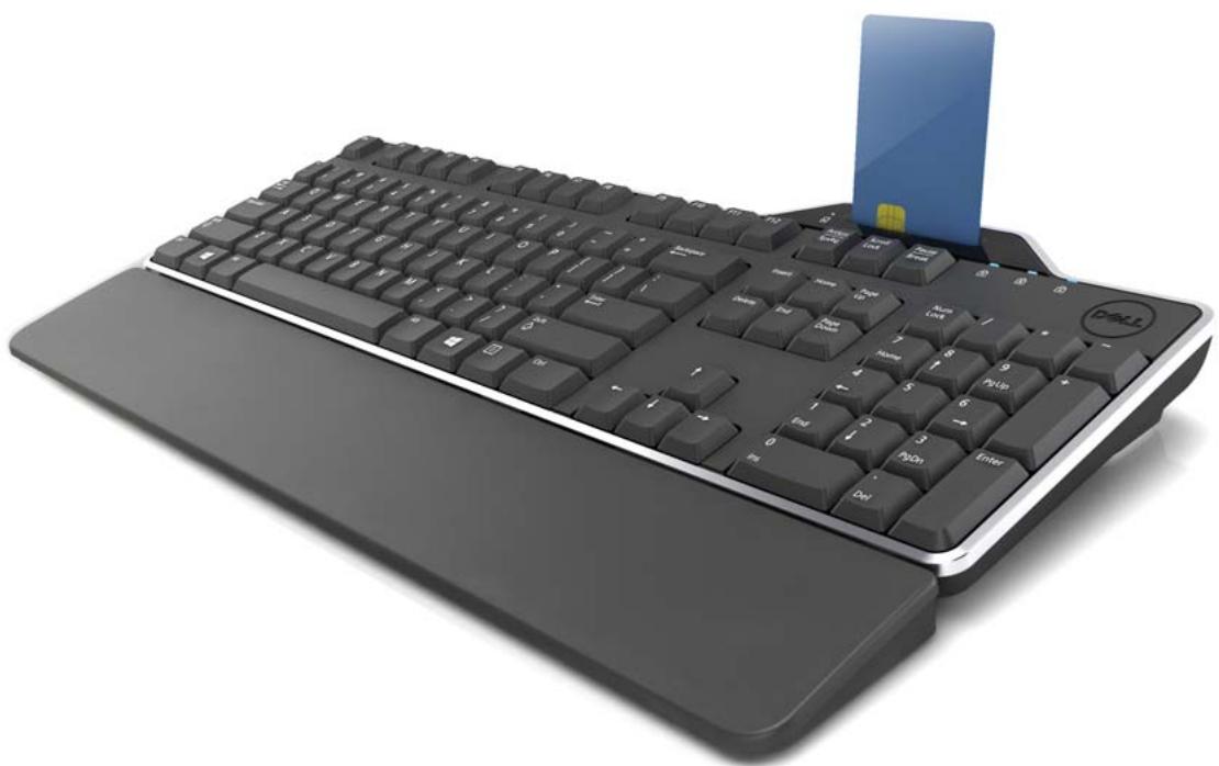 DELL SMART CARD KB813 - Insertion d'une carte à puce - 1