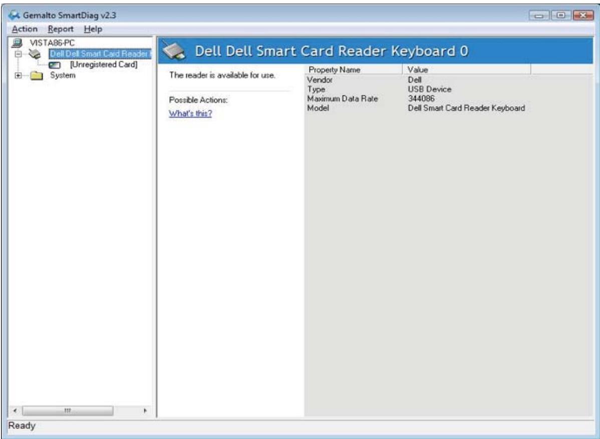 DELL SMART CARD KB813 - Carte à puce présente : (quand affichage avancé est sélectionné sur l'écran ci-dessus) - 1