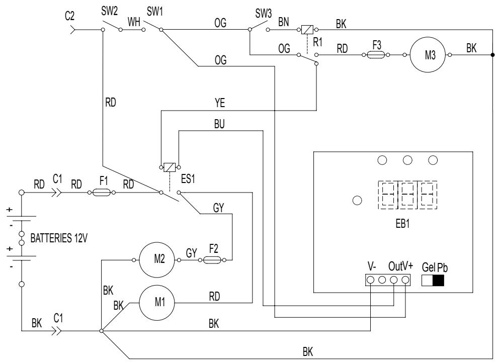 NILFISK SW 700S B - WIRING DIAGRAM WITH ELECTRICAL FILTER SHAKER - 1
