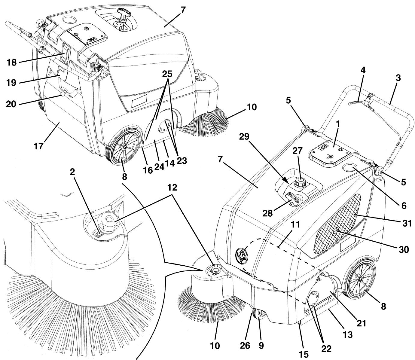 NILFISK SW 700S P - MACHINE STRUCTURE - 1