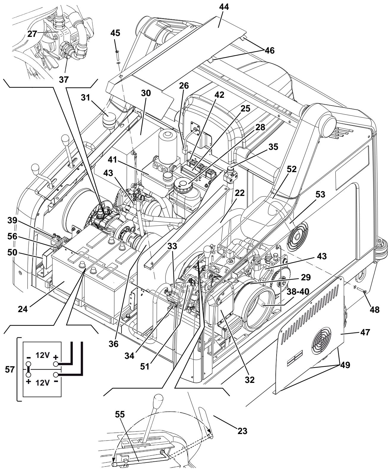 NILFISK FLOORTEC R 680 - STRUCTURE DE LA MACHINE (suite) - 1
